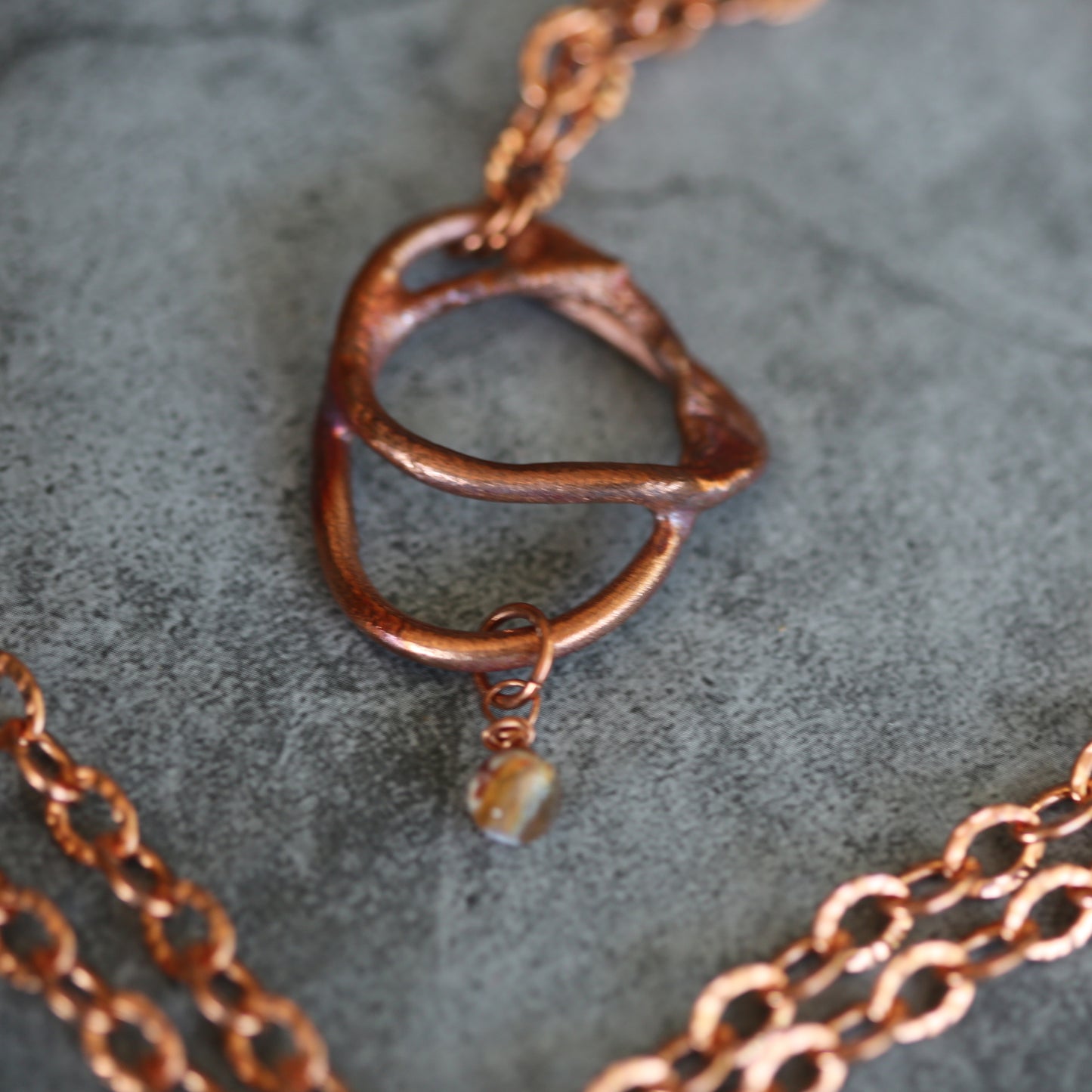 "Terra Ignis" Copper and Fire Agate Necklace