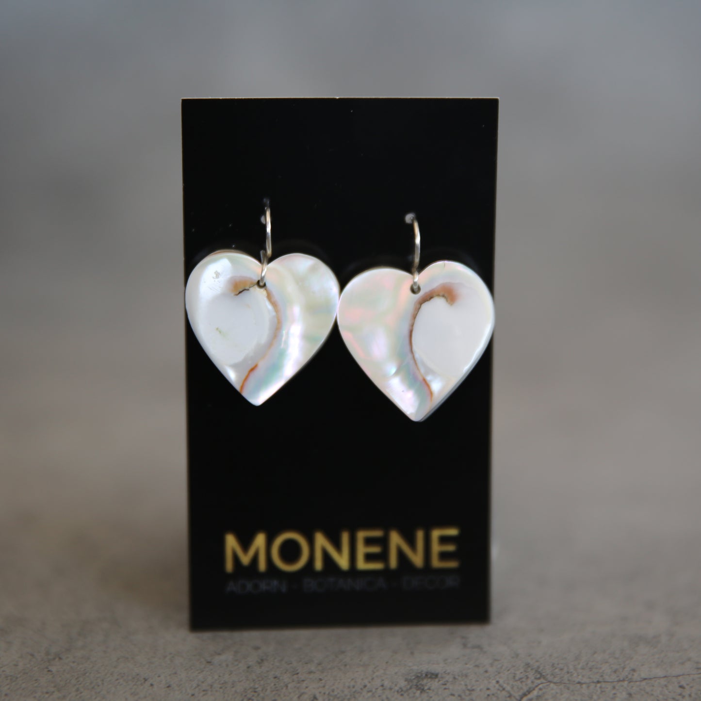 Sterling Shiva Eye Shell Heart Earrings From Pacific Ocean #2