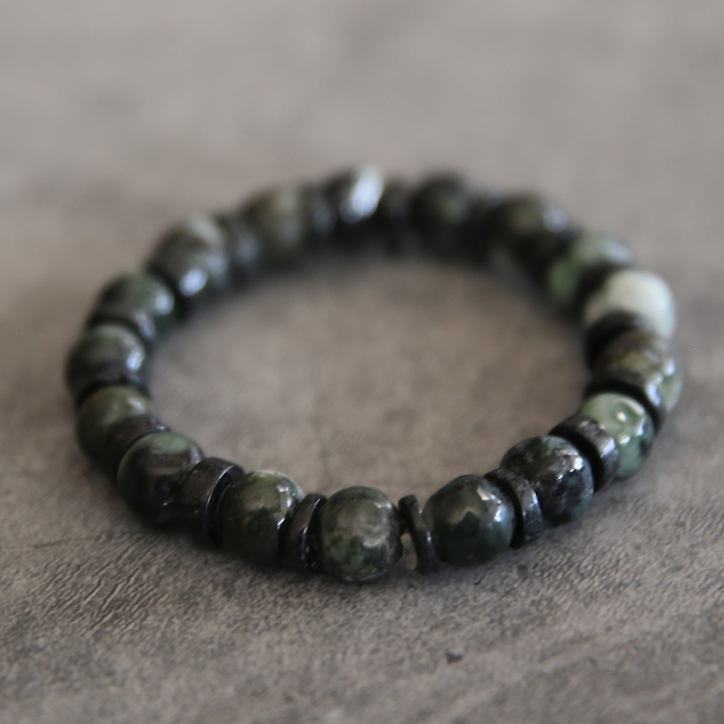 Jade Dark Stretch Bracelet #2