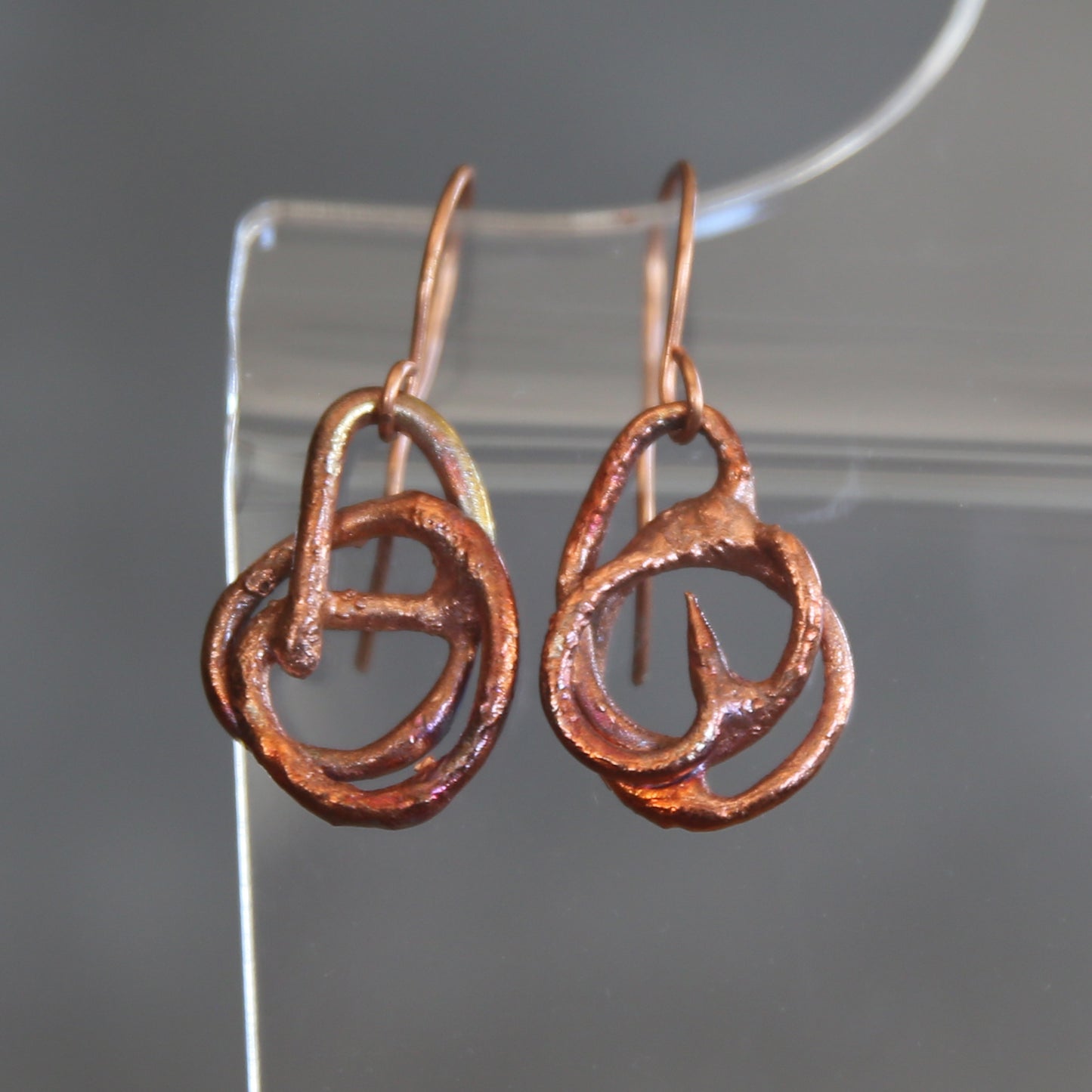 "Inferno" Copper Necklace and Earrings Set