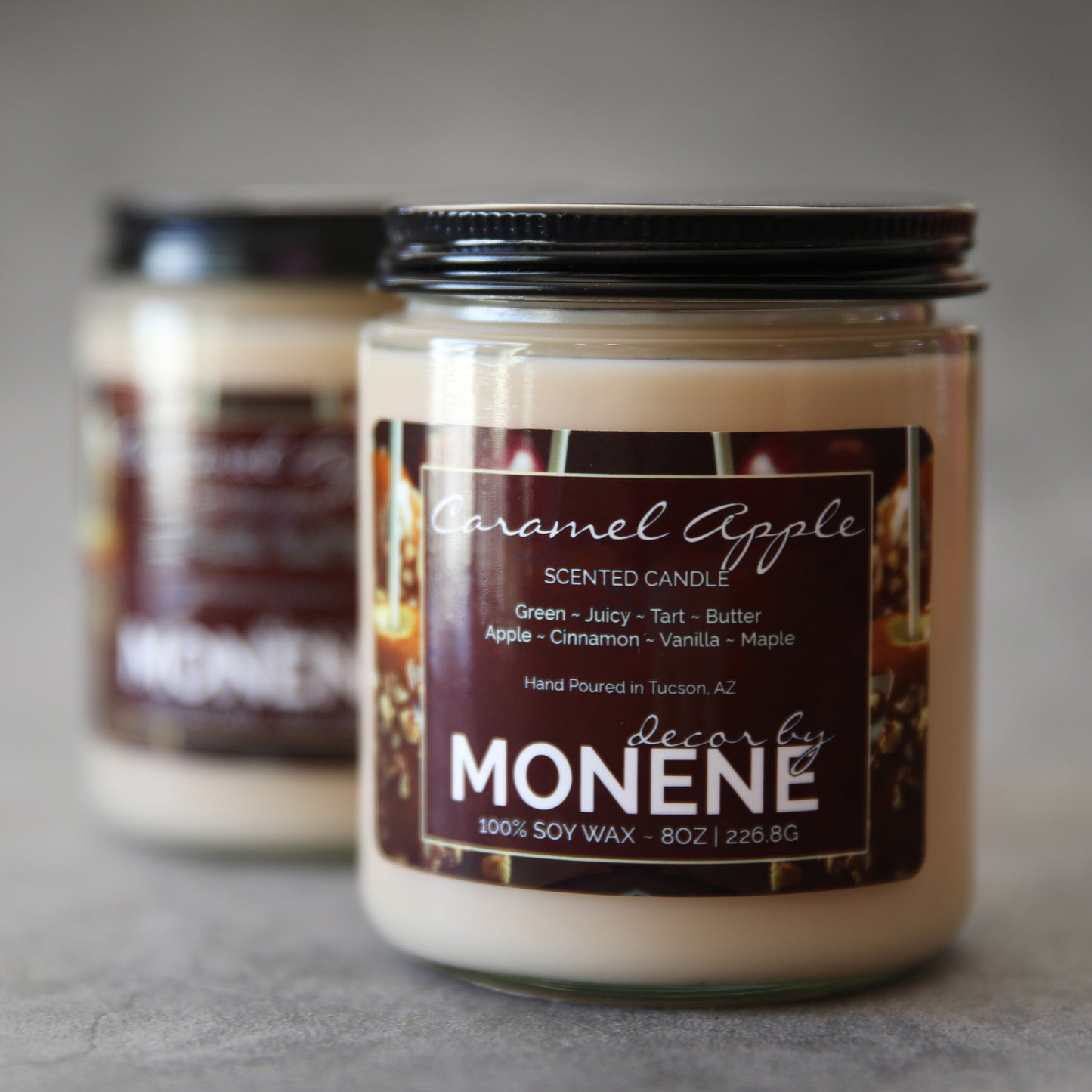 Caramel Apple Scented Candle 8oz Soy Wax Jar