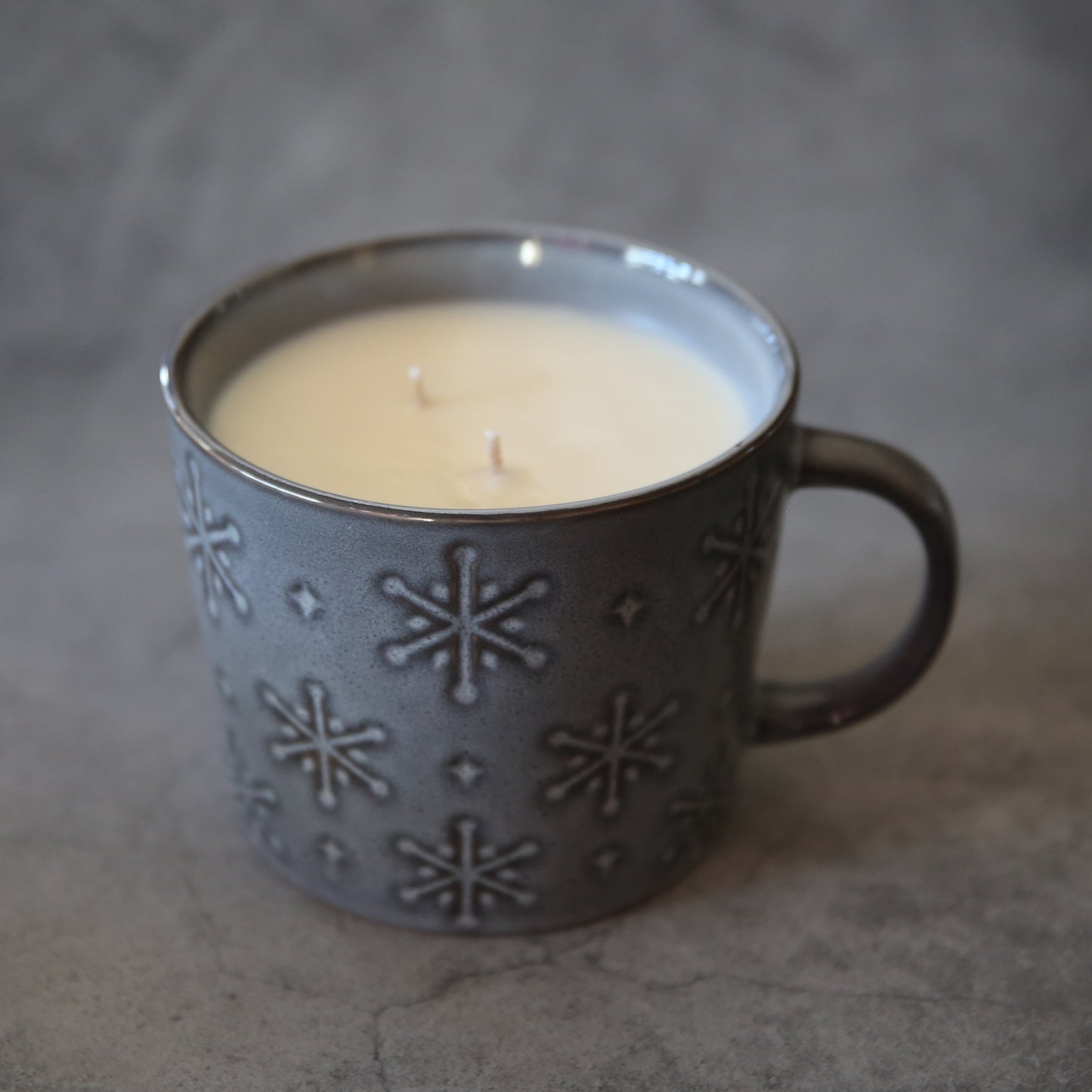 Sleigh Ride Scented Upcycled Mug Candle