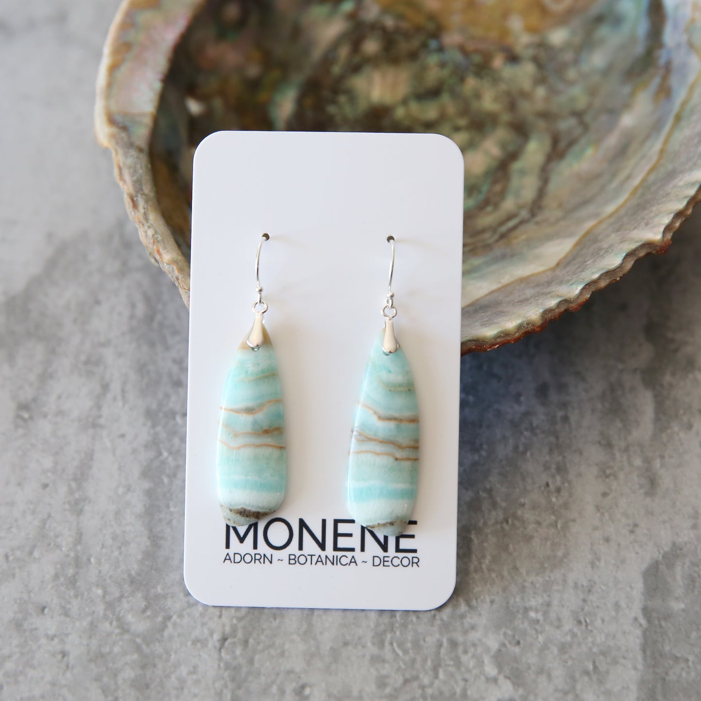Quiet Current | Hemimorphite Sterling Silver Earrings