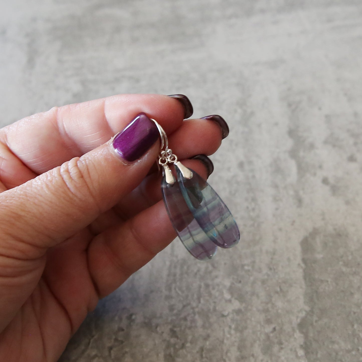 Blue Hour | Fluorite and Sterling Earrings
