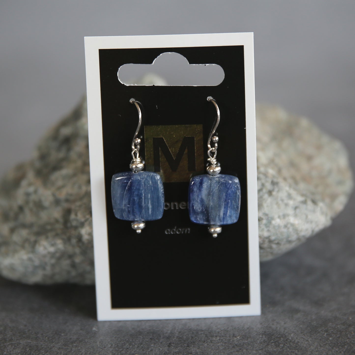 Blue Kyanite and Sterling Earrings