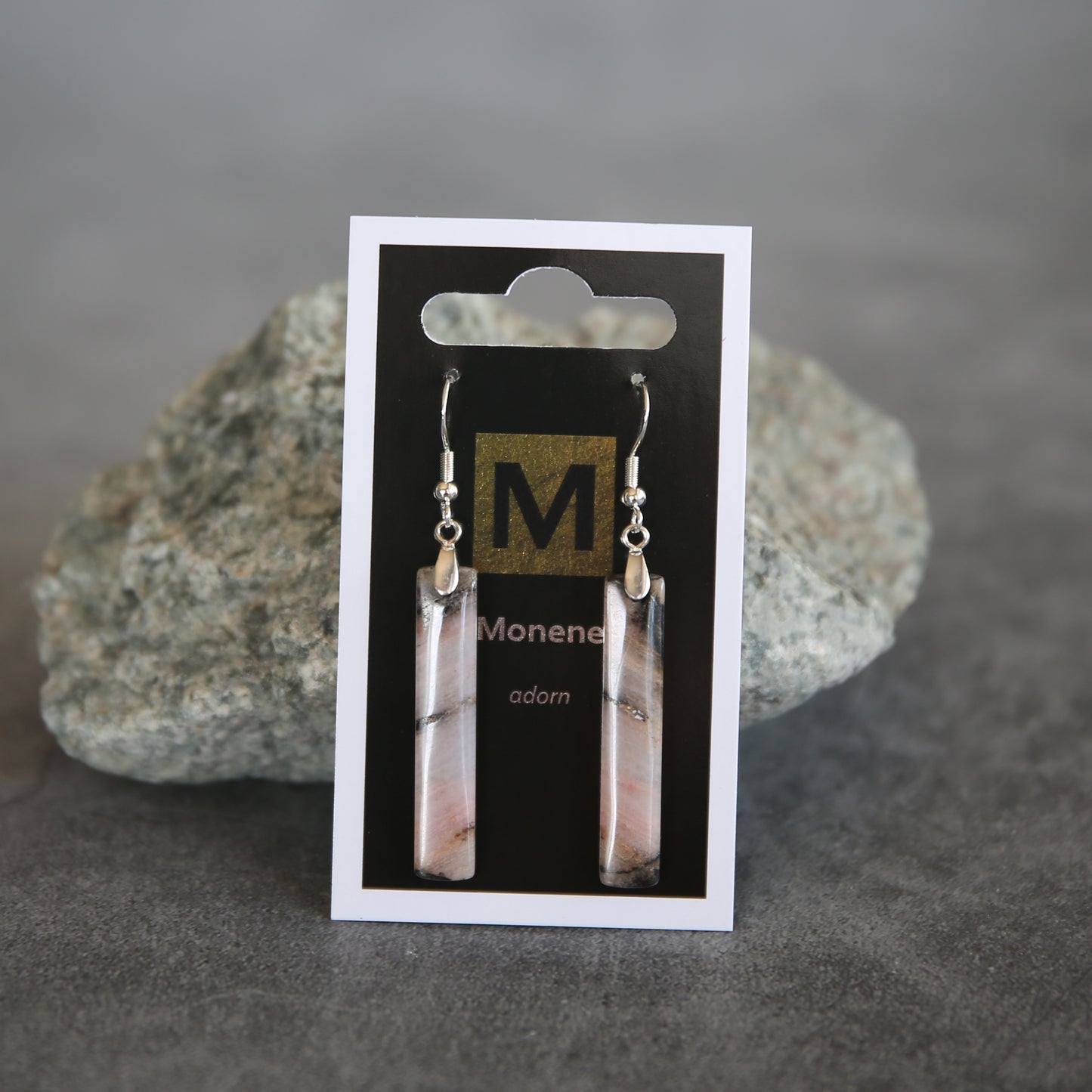 Imperial Rhodonite and Sterling Earrings