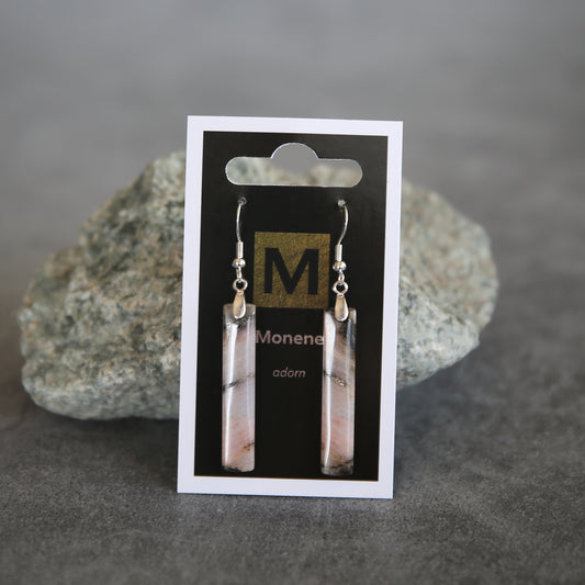 Imperial Rhodonite and Sterling Earrings