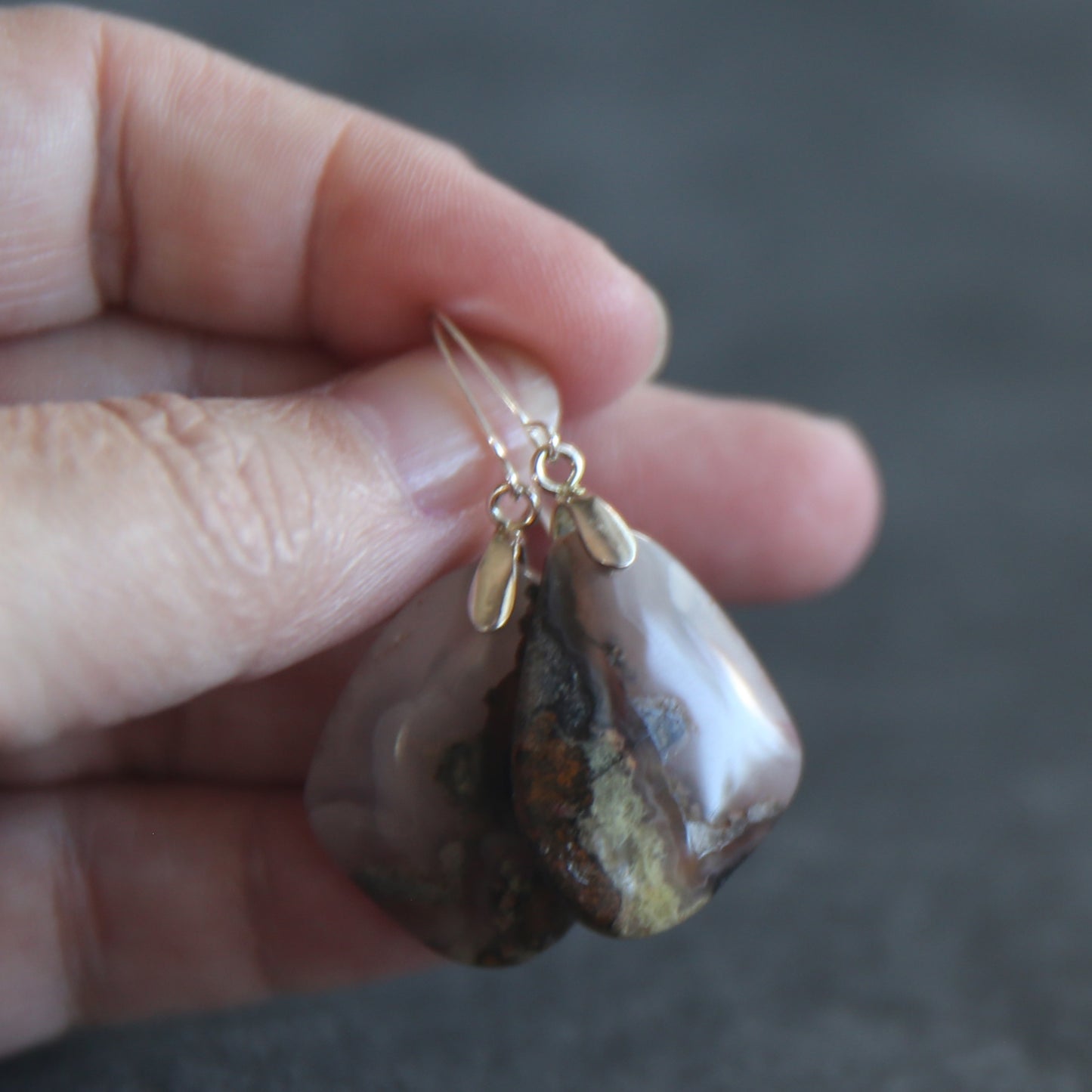 Agua Nuevo Agate and Sterling Earrings