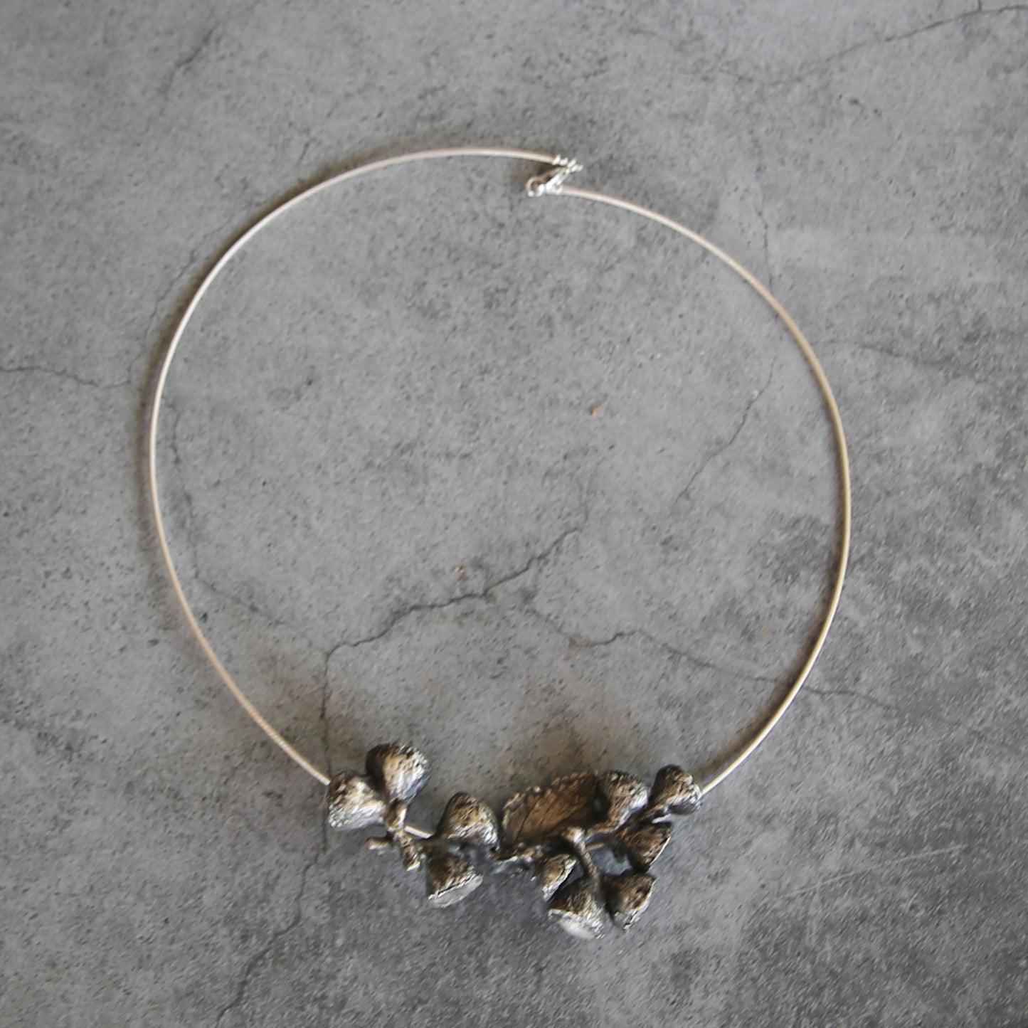 Beneath the Boughs Fine Silver Acorn and Leaf Necklace