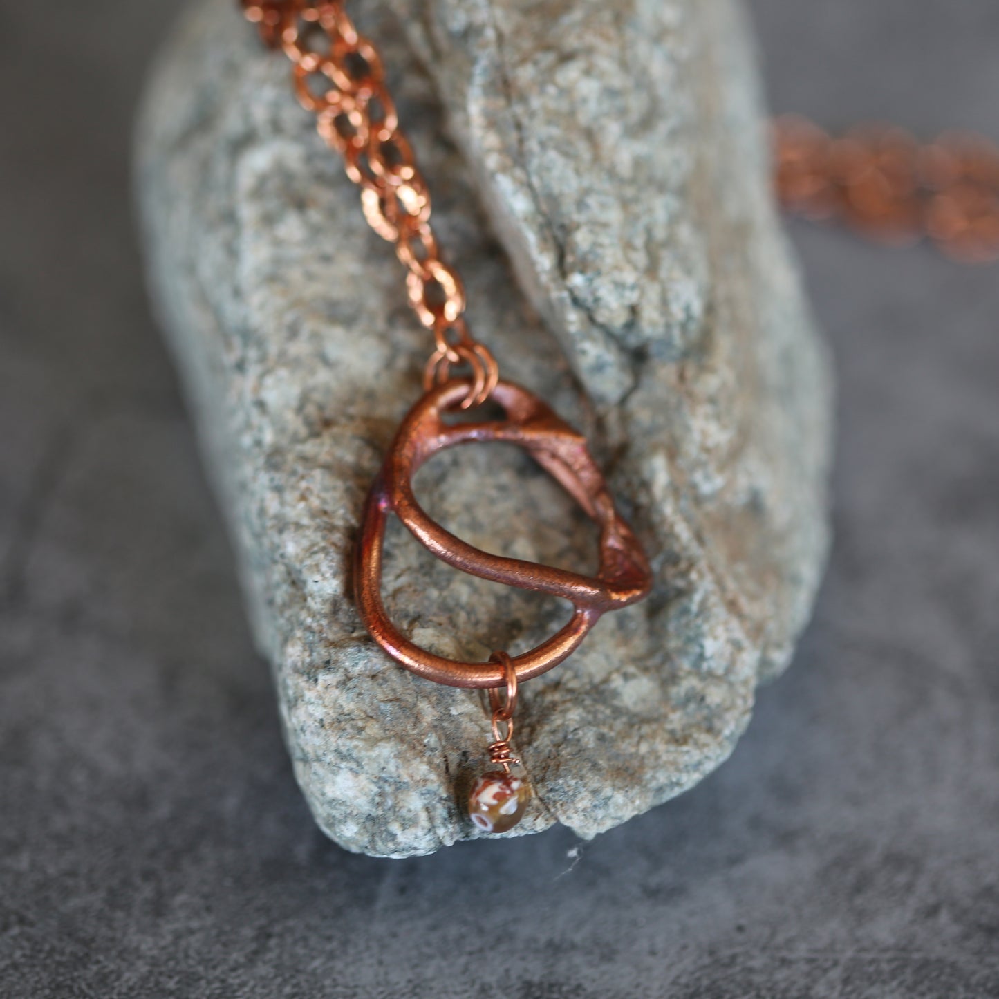 "Terra Ignis" Copper and Fire Agate Necklace