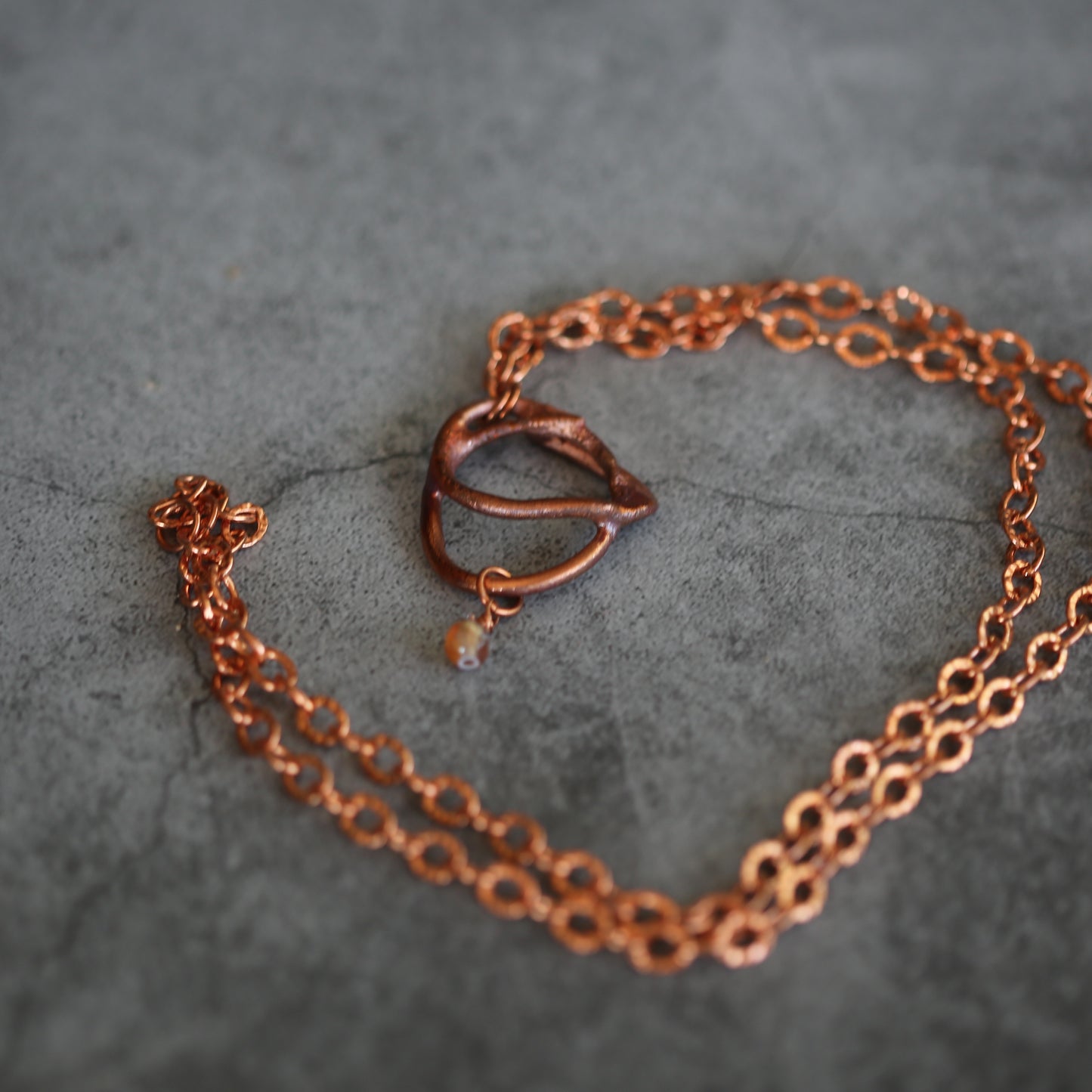 "Terra Ignis" Copper and Fire Agate Necklace