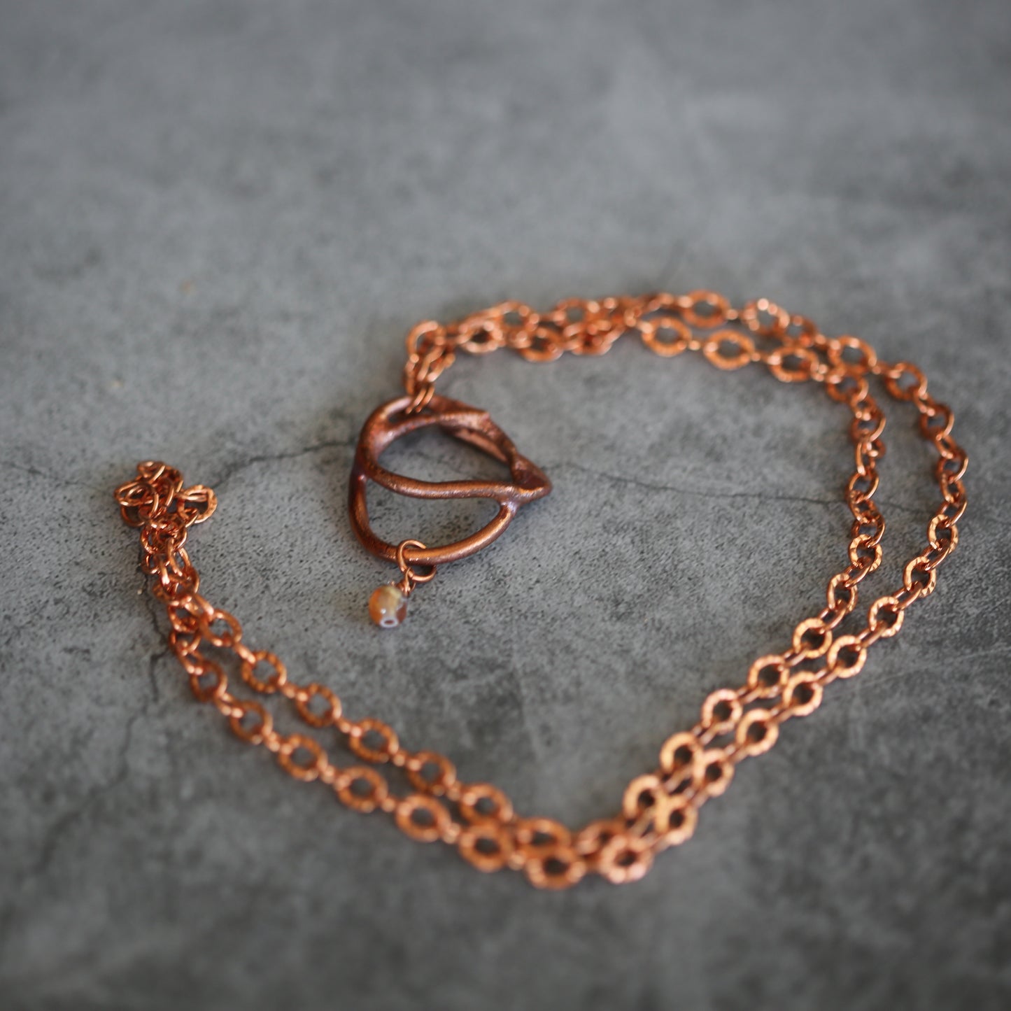 "Terra Ignis" Copper and Fire Agate Necklace