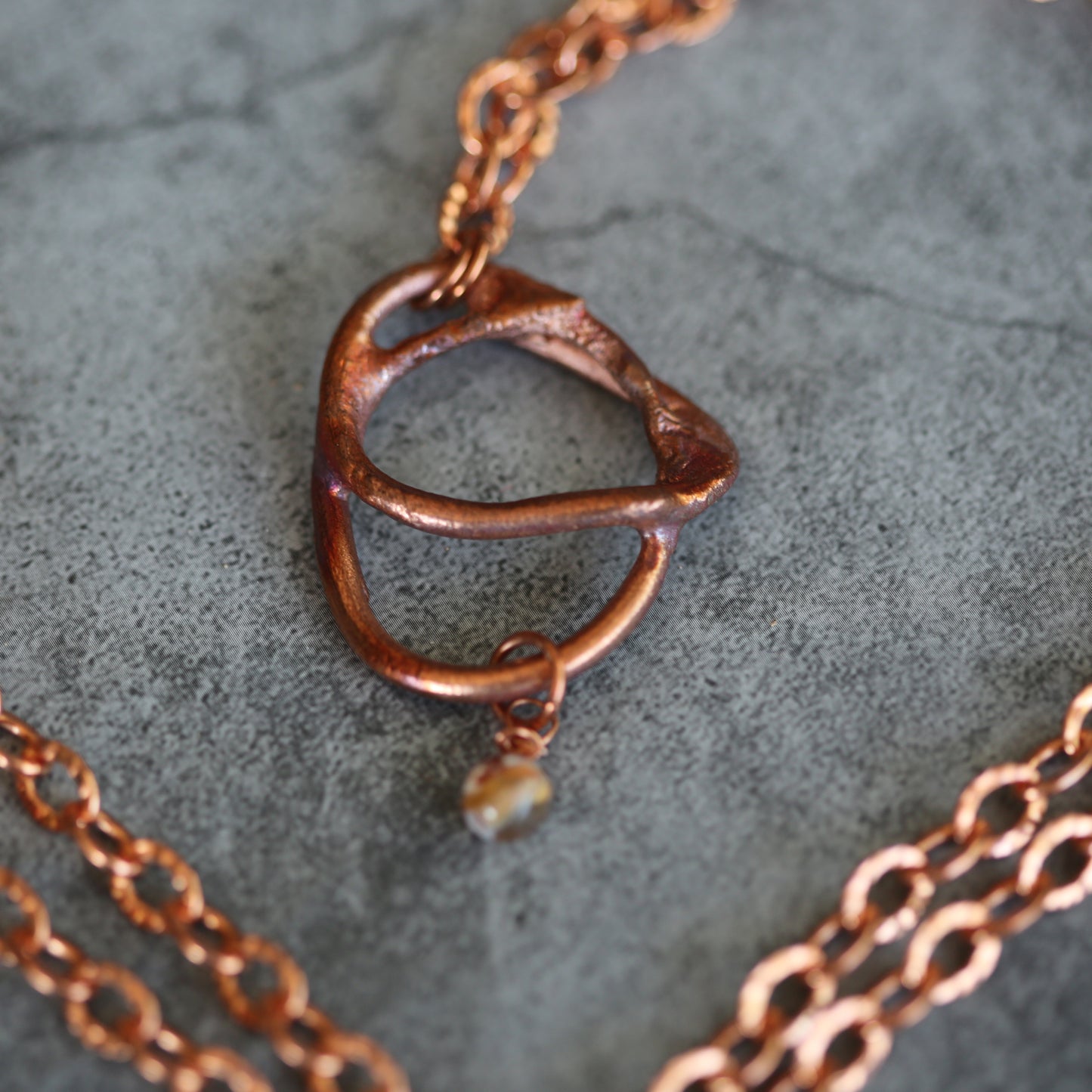 "Terra Ignis" Copper and Fire Agate Necklace