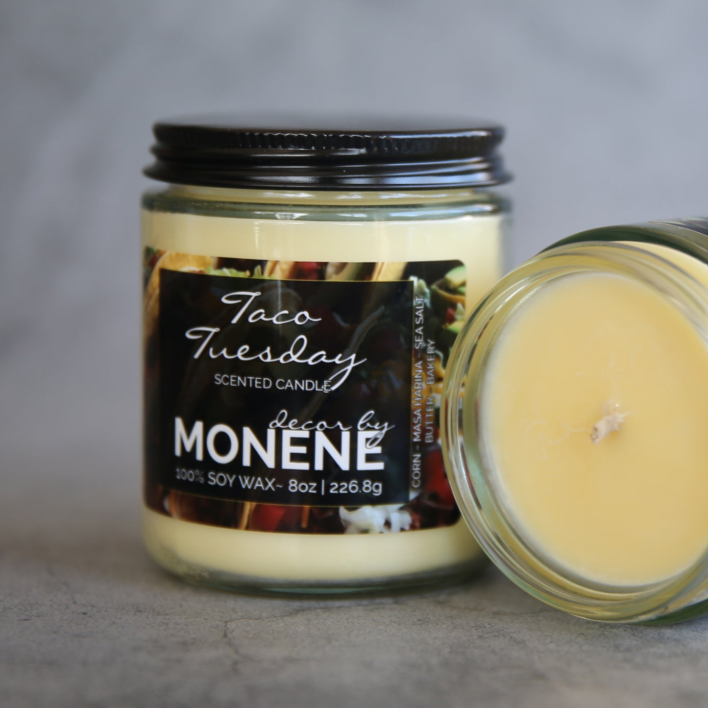 Taco Tuesday Scented 8oz 100% Soy Wax Candle Glass Jar