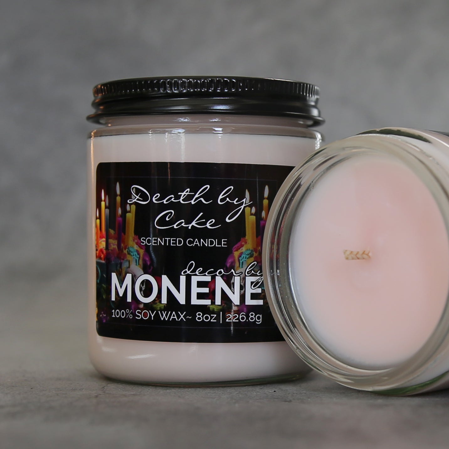 Death by Cake Scented 8oz Jar Candle 100% Soy Wax