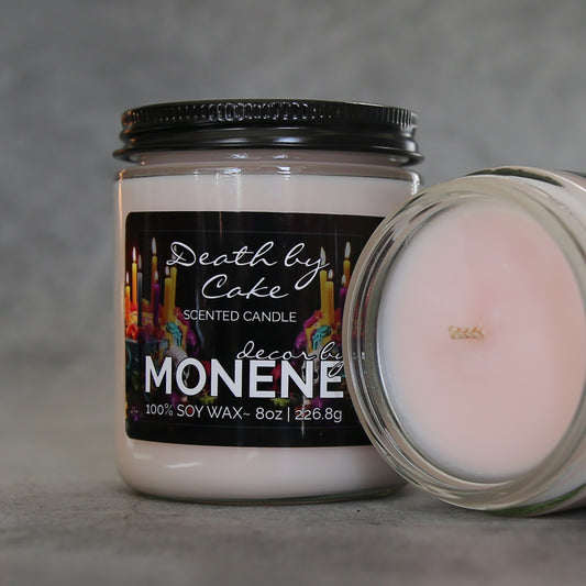 Death by Cake Scented 8oz Jar Candle 100% Soy Wax