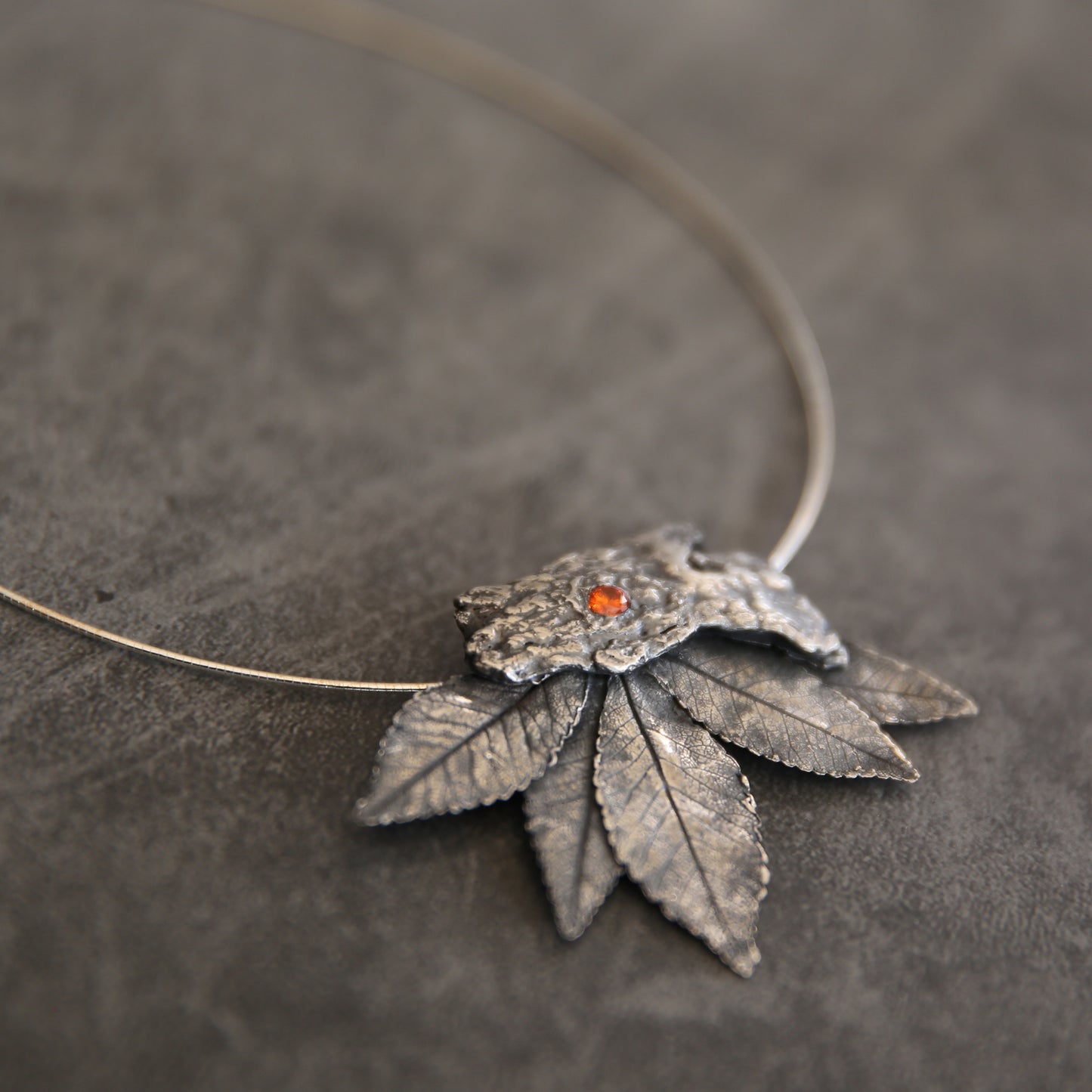 Thorn & Timber Fine Silver Leaf Necklace