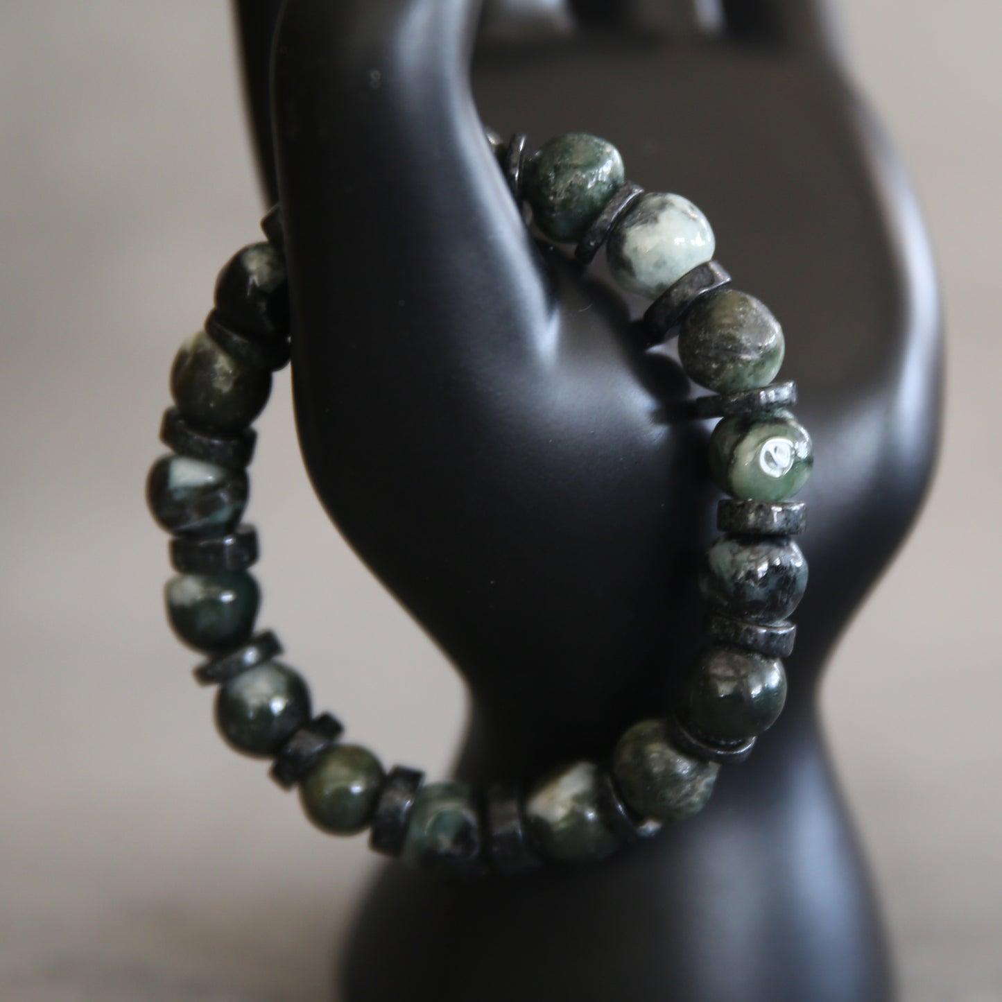 Jade Dark Stretch Bracelet #2