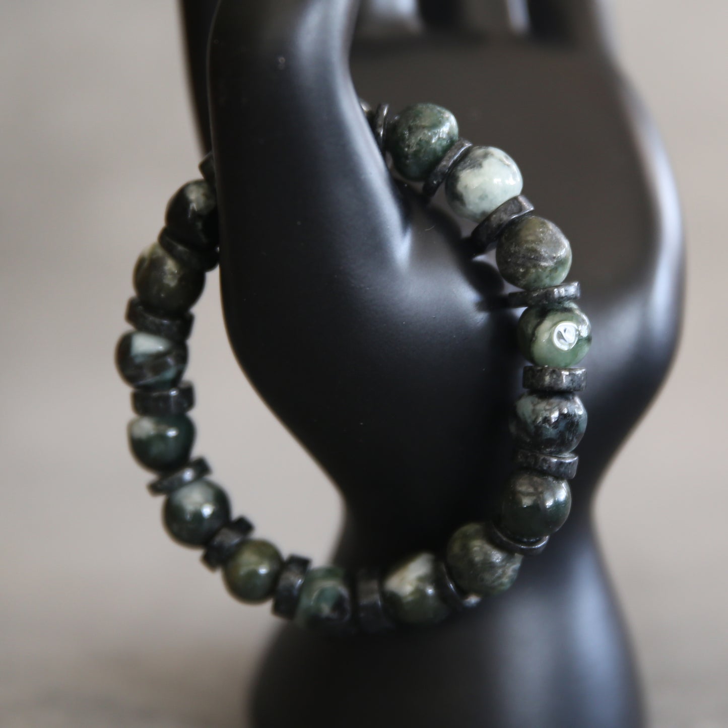 Jade Dark Stretch Bracelet #2