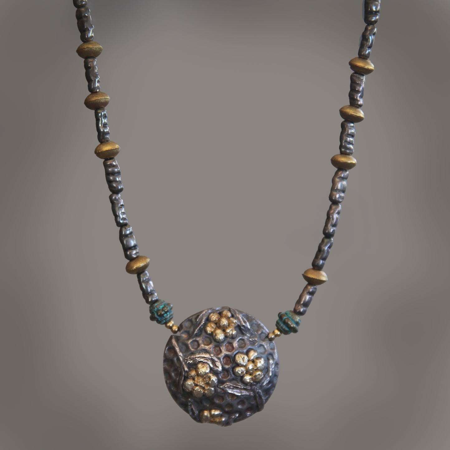 The Gilded Garden Fine Silver and 24k Gold Necklace