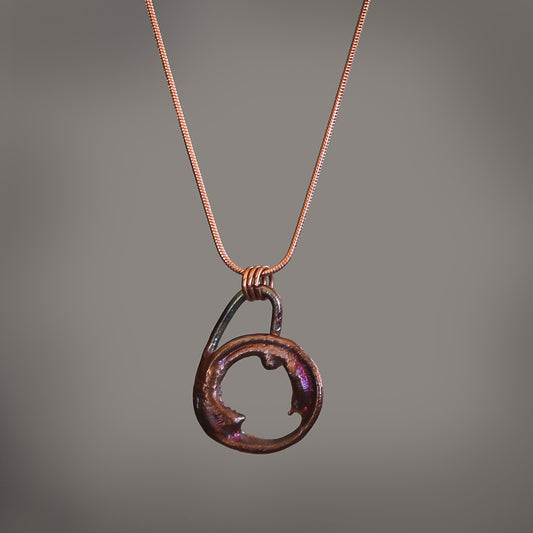 "Inferno" Copper Necklace and Earrings Set