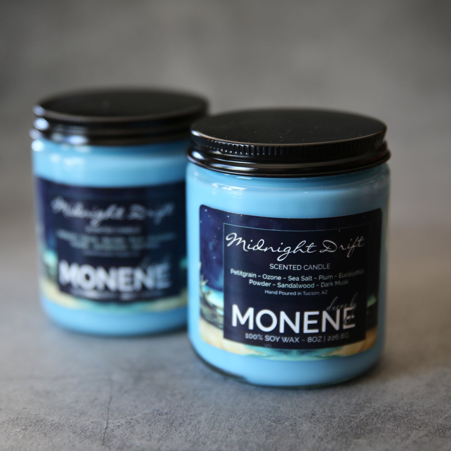 Midnight Drift 8oz Scented Soy Wax Candle