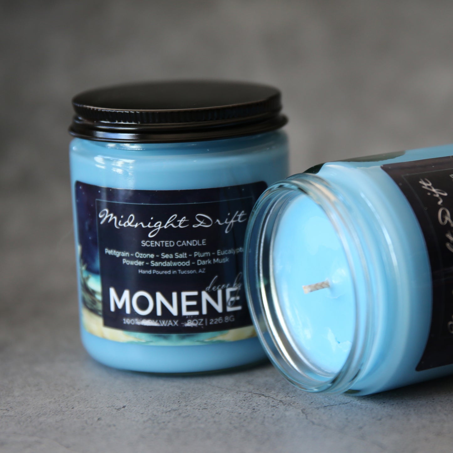 Midnight Drift 8oz Scented Soy Wax Candle