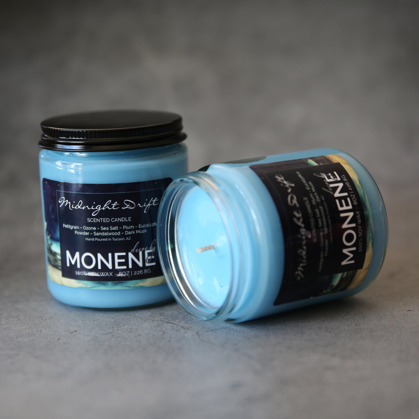 Midnight Drift 8oz Scented Soy Wax Candle