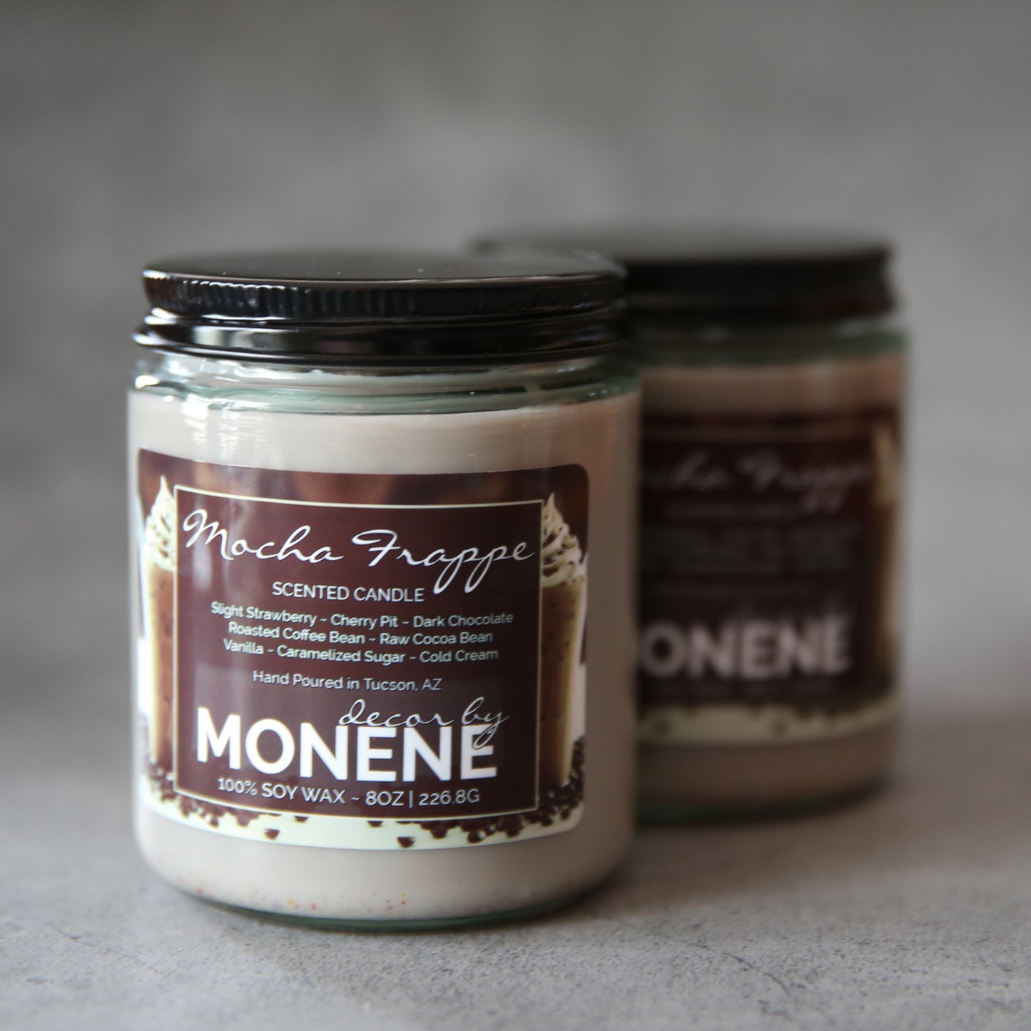 Mocha Frappe Scented 8oz Soy Wax Candle