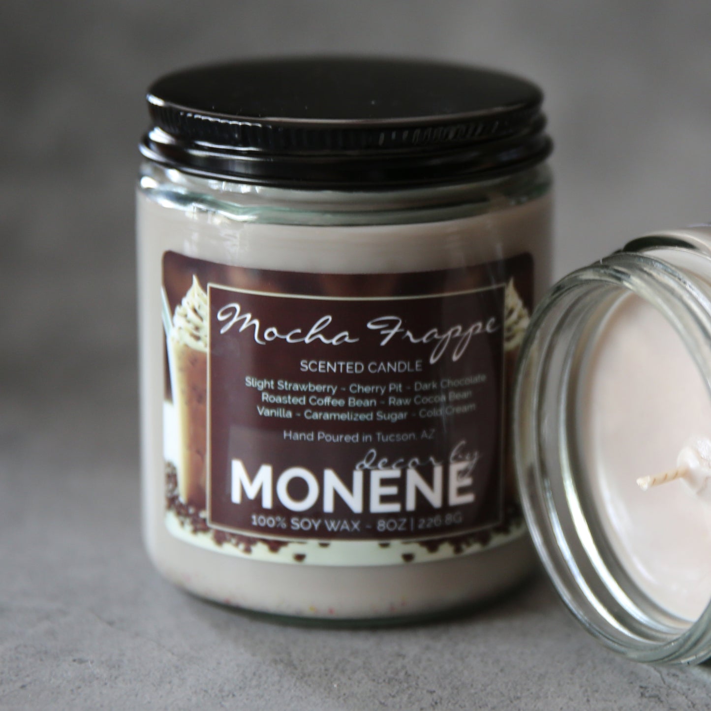 Mocha Frappe Scented 8oz Soy Wax Candle