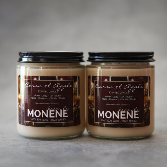 Caramel Apple Scented Candle 8oz Soy Wax Jar