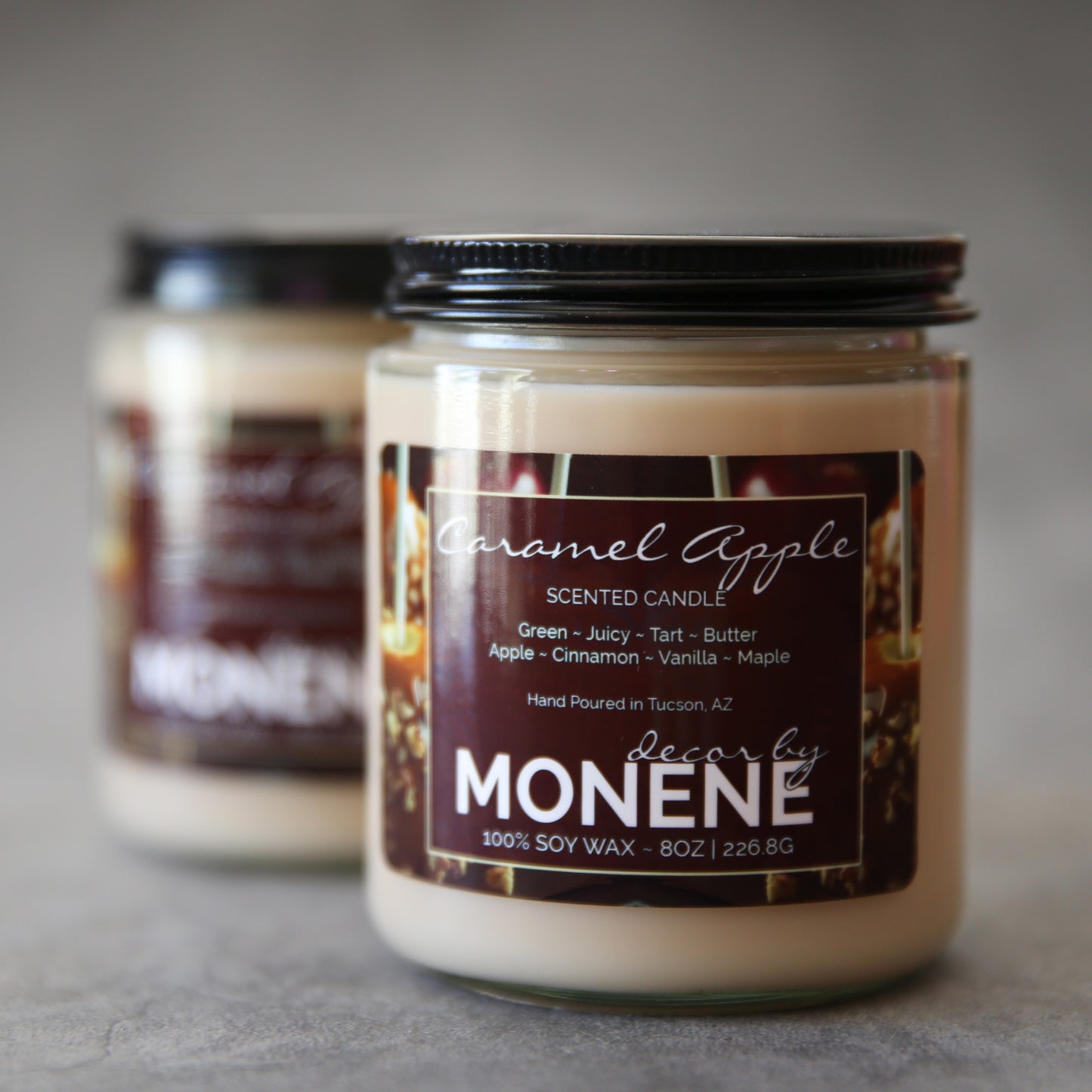 Caramel Apple Scented Candle 8oz Soy Wax Jar