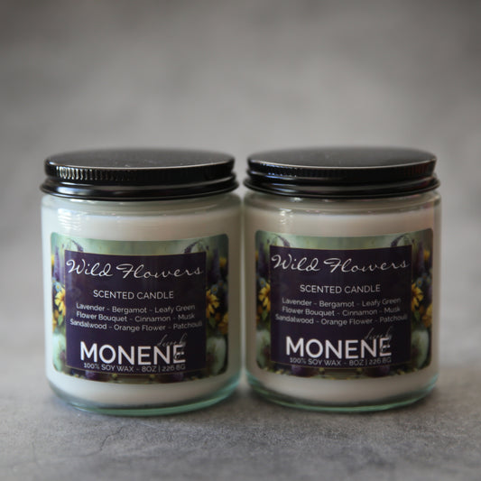 Wild Flowers Scented 8oz Soy Wax Jar Candle
