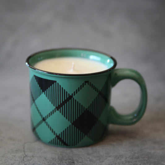 Sleigh Ride Scented Upcycled Mug Candle