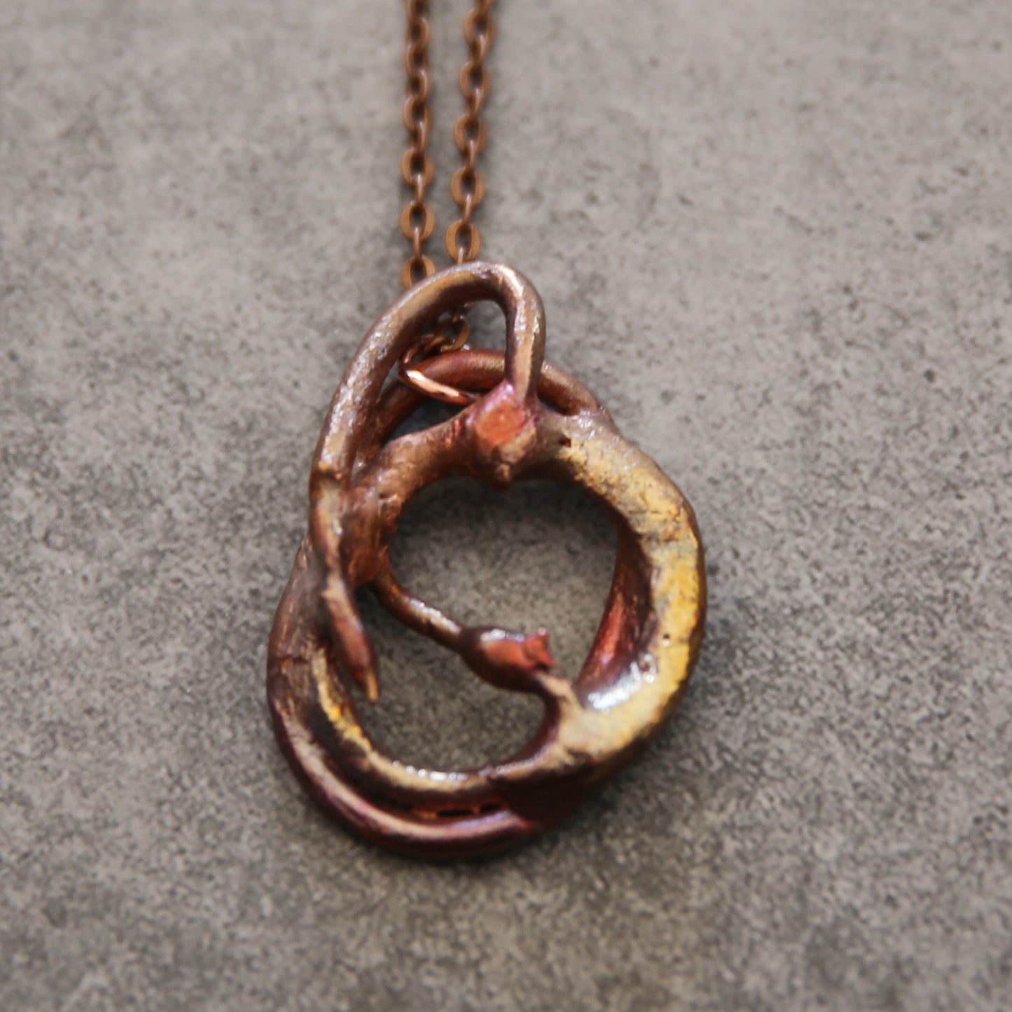 "Flamebound" Copper Necklace