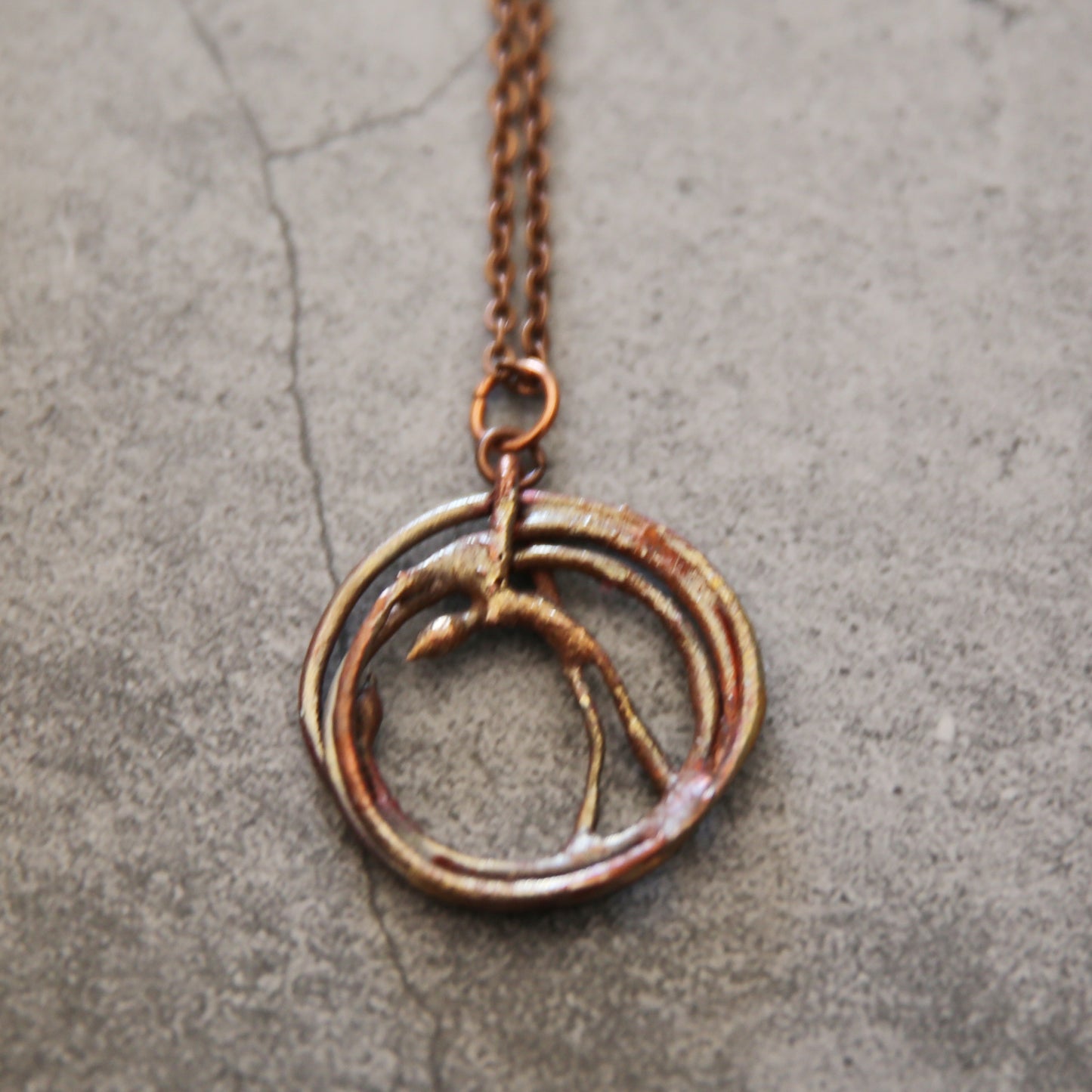 "Molten Flight" Copper Necklace