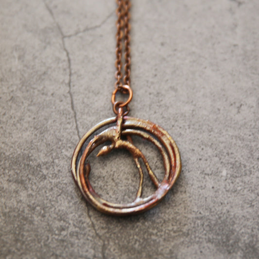 "Molten Flight" Copper Necklace