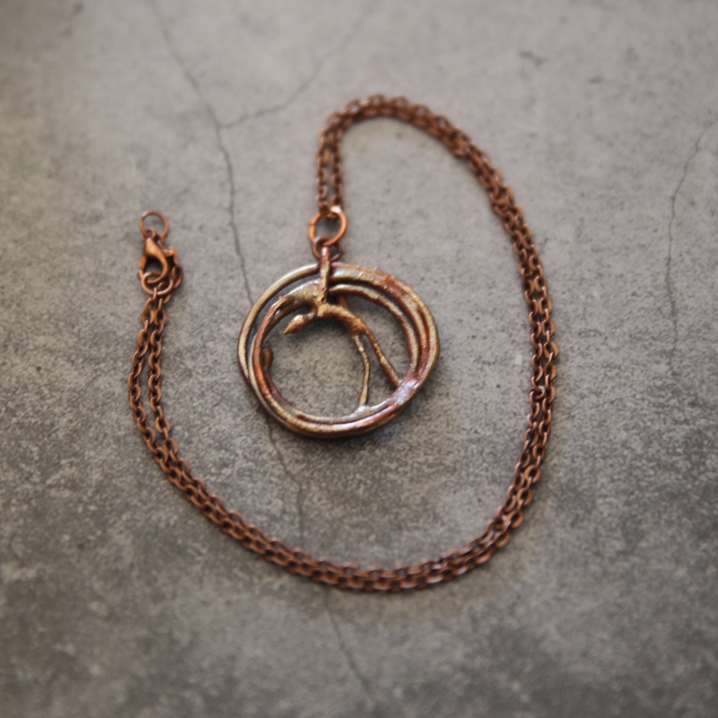 "Molten Flight" Copper Necklace