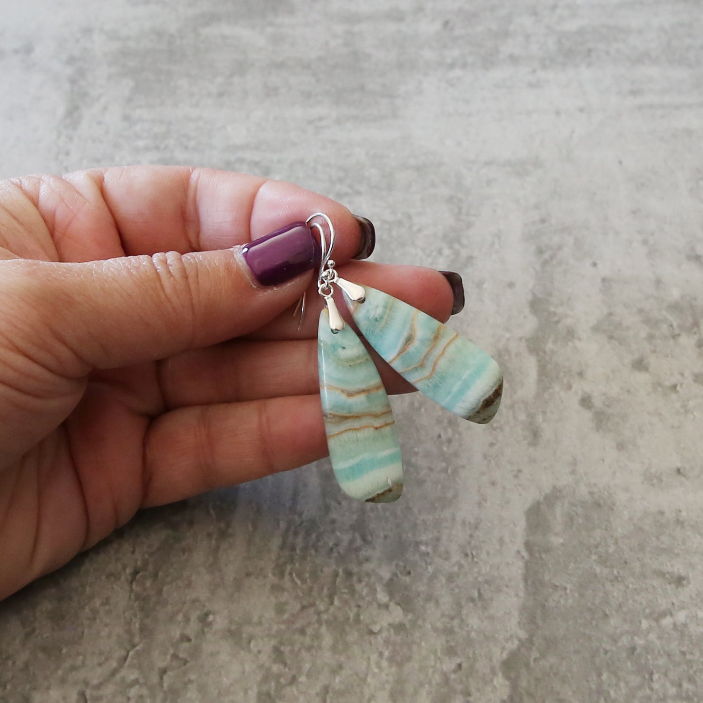 Quiet Current | Hemimorphite Sterling Silver Earrings