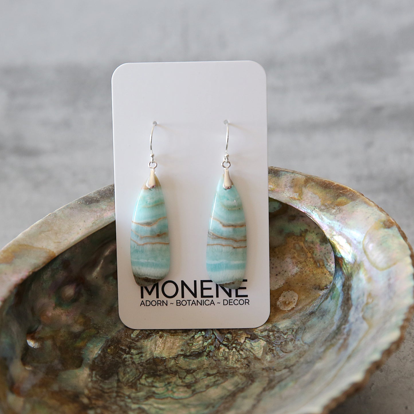 Quiet Current | Hemimorphite Sterling Silver Earrings
