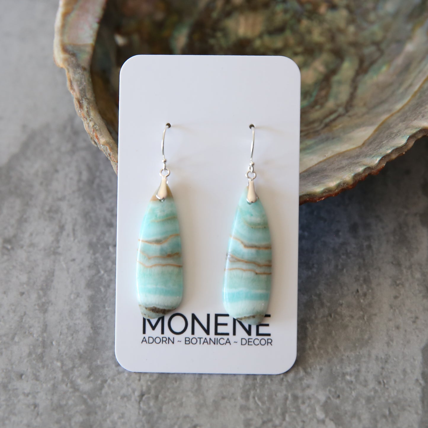 Quiet Current | Hemimorphite Sterling Silver Earrings