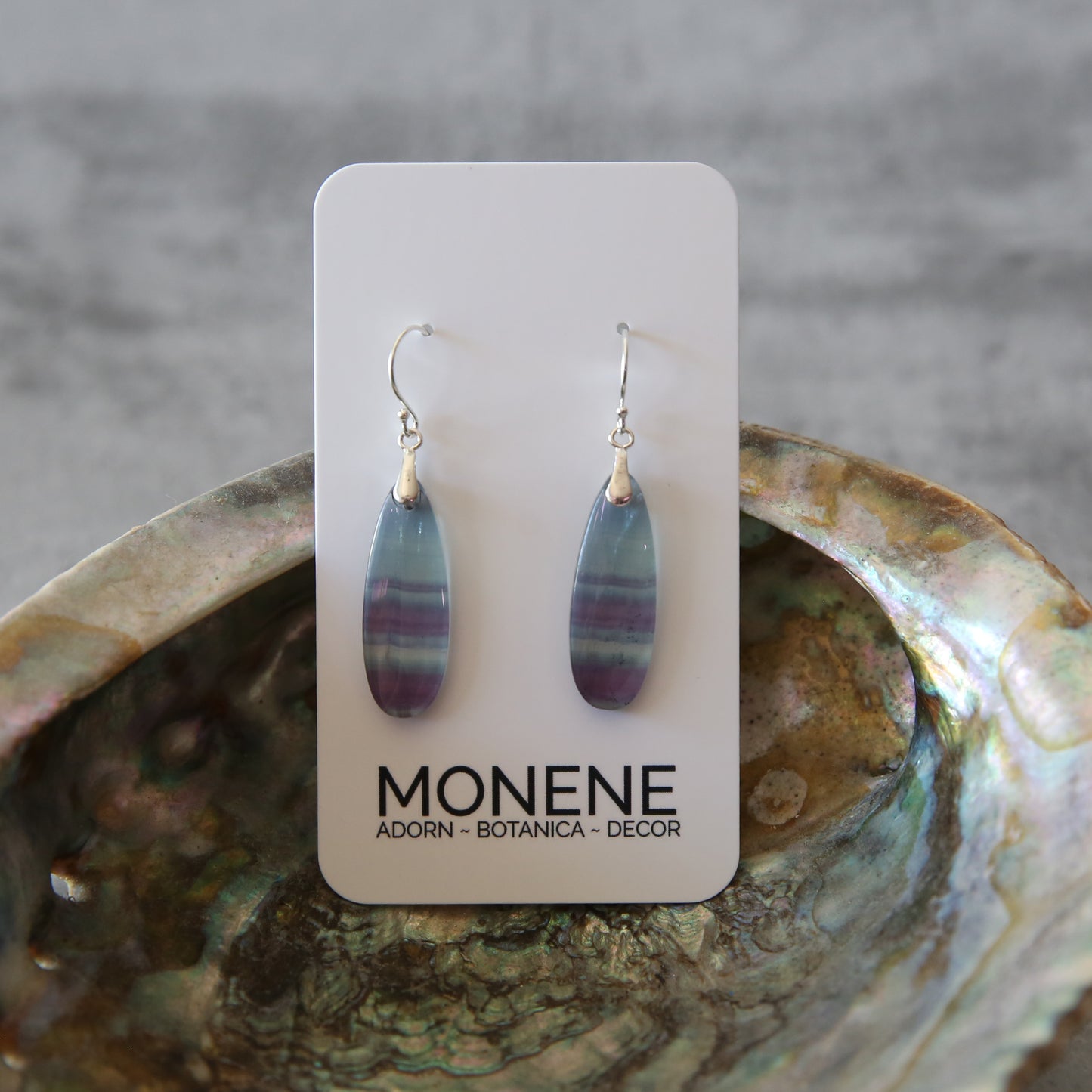 Blue Hour | Fluorite and Sterling Earrings