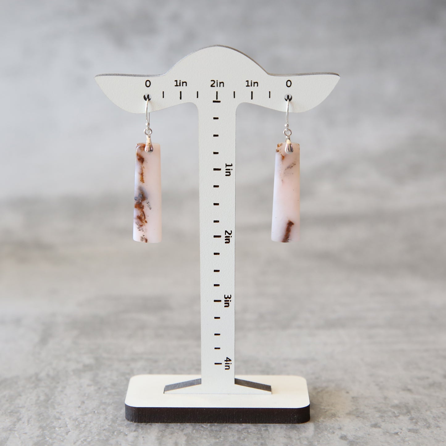 Petal Smoke | Pink Opal and Sterling Earrings