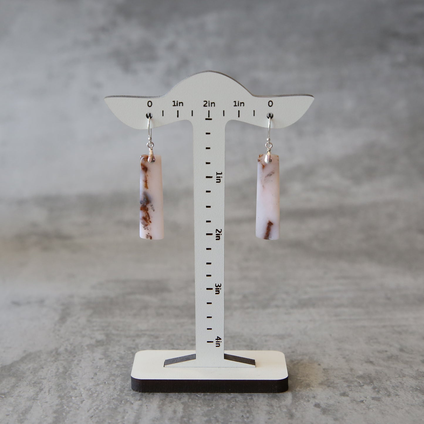 Petal Smoke | Pink Opal and Sterling Earrings