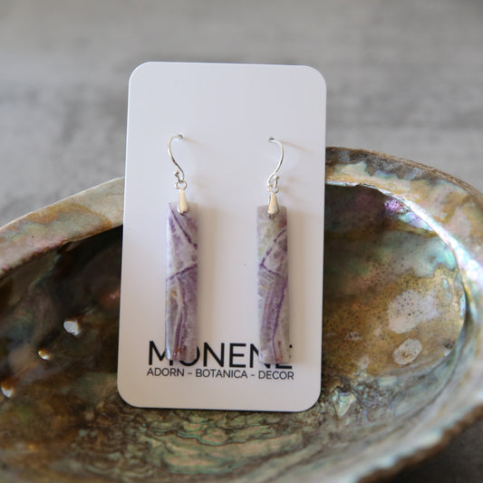 Mineral Muse | Petrified Fluorite and Sterling Silver Earrings
