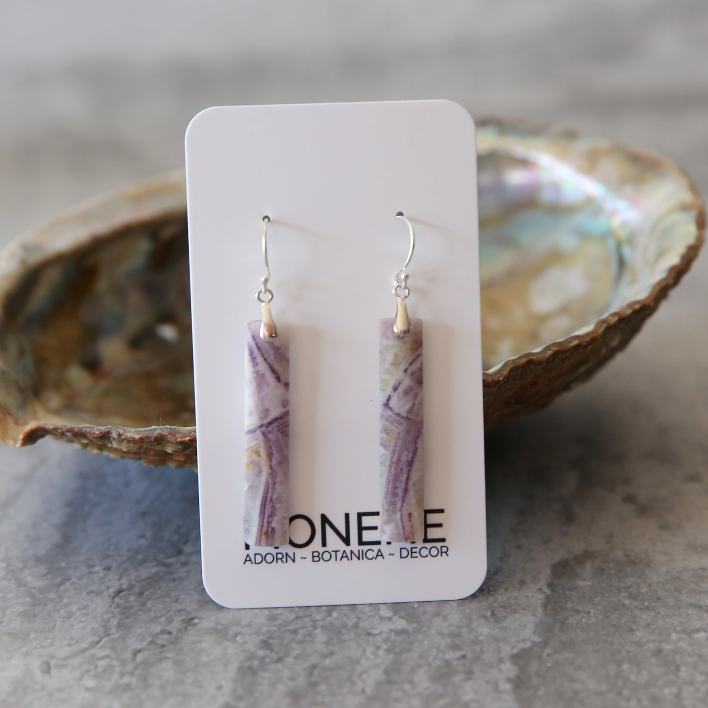 Mineral Muse | Petrified Fluorite and Sterling Silver Earrings