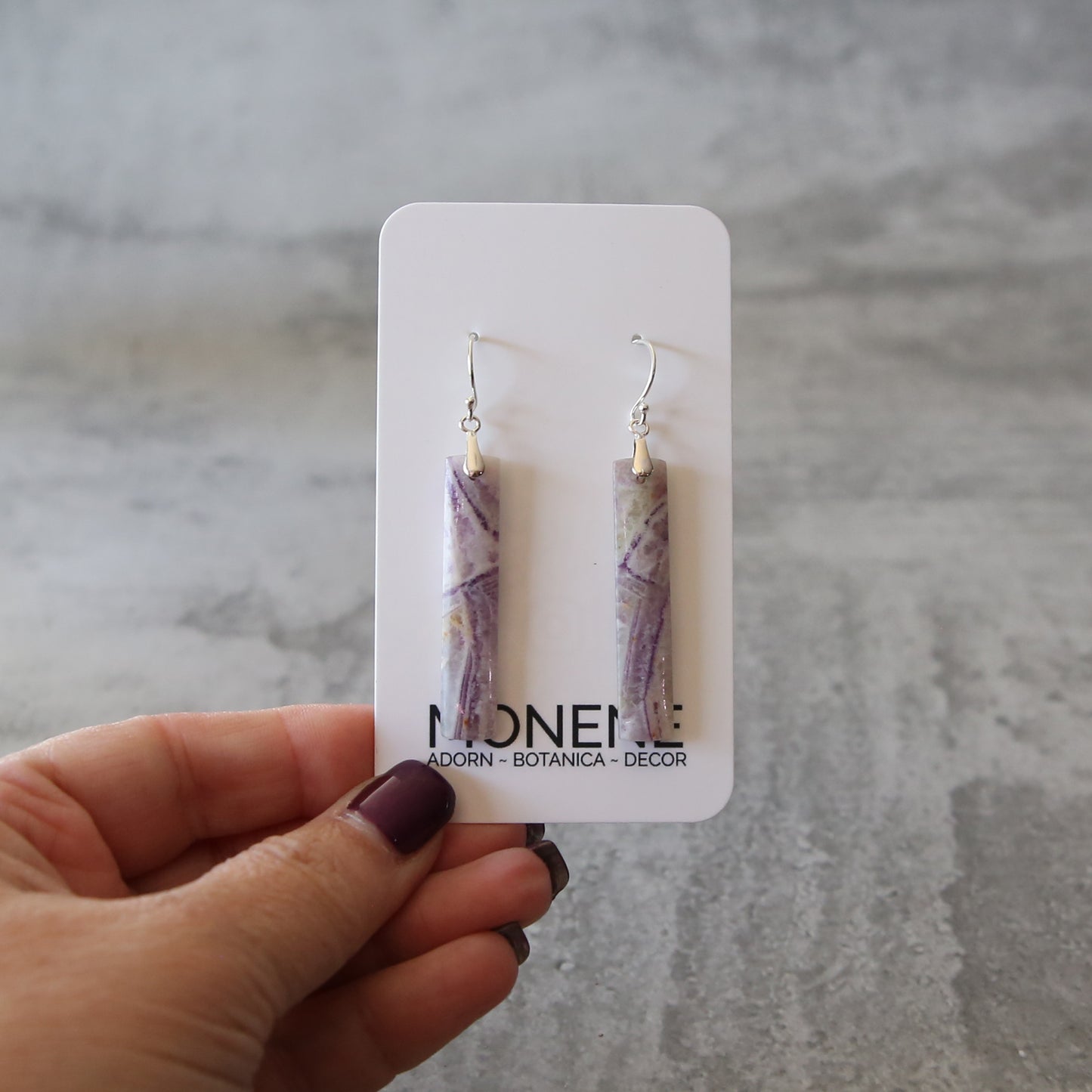 Mineral Muse | Petrified Fluorite and Sterling Silver Earrings