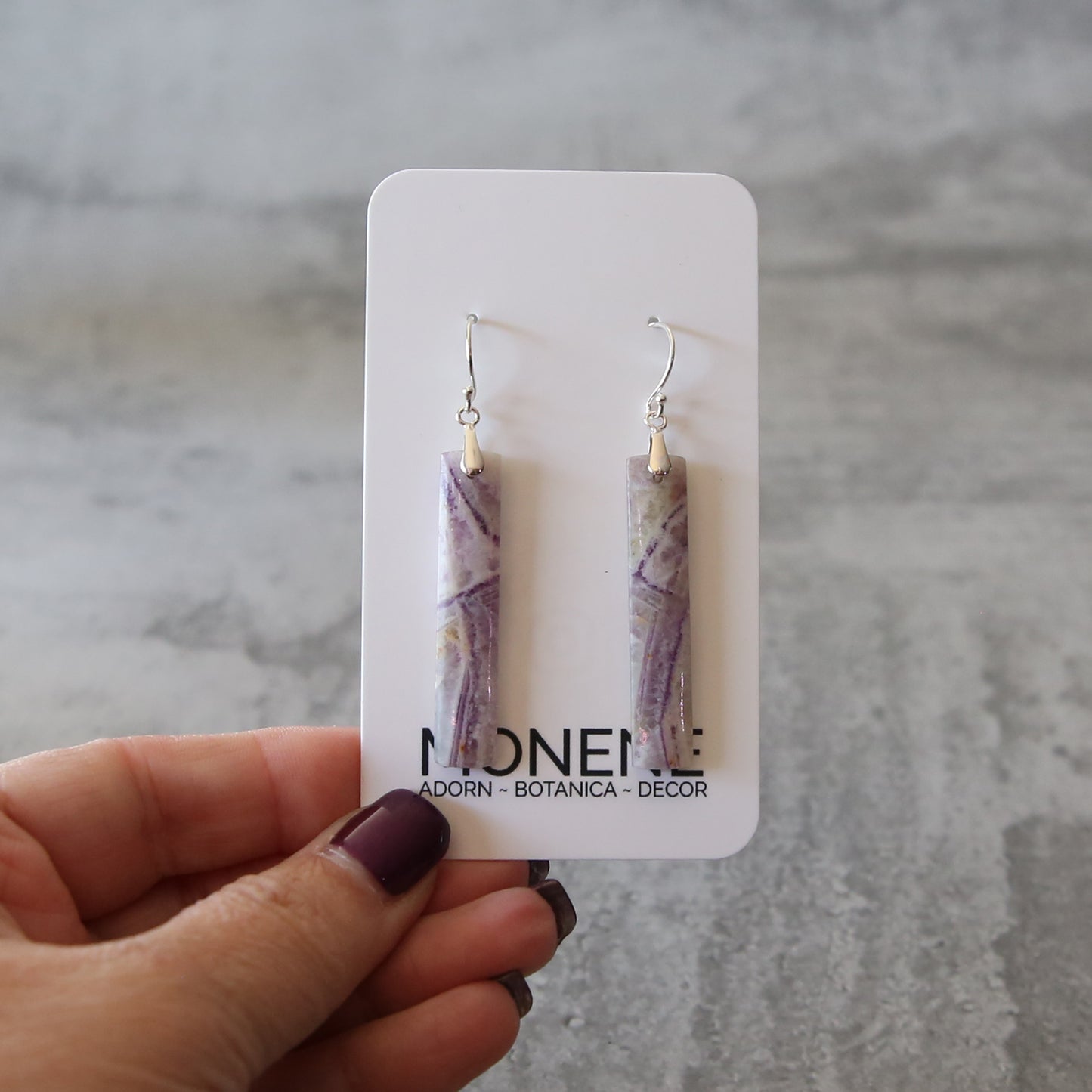 Mineral Muse | Petrified Fluorite and Sterling Silver Earrings
