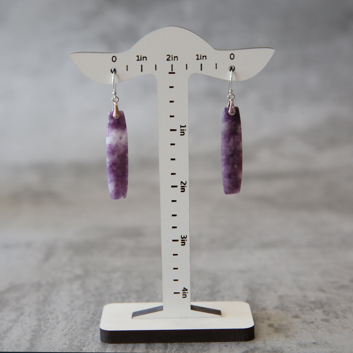 Lavender Haze | Purple Lepidolite and Sterling Earrings