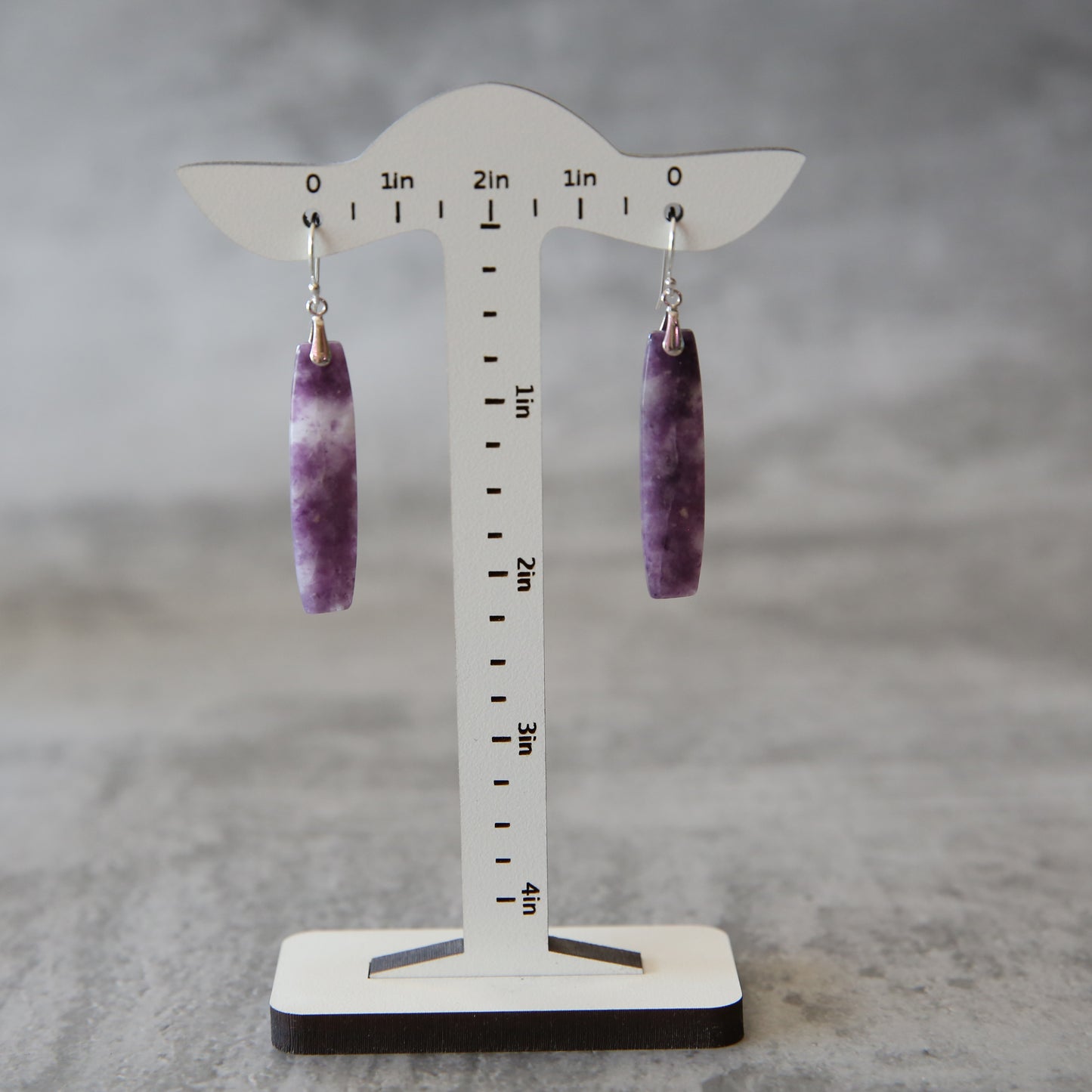 Lavender Haze | Purple Lepidolite and Sterling Earrings
